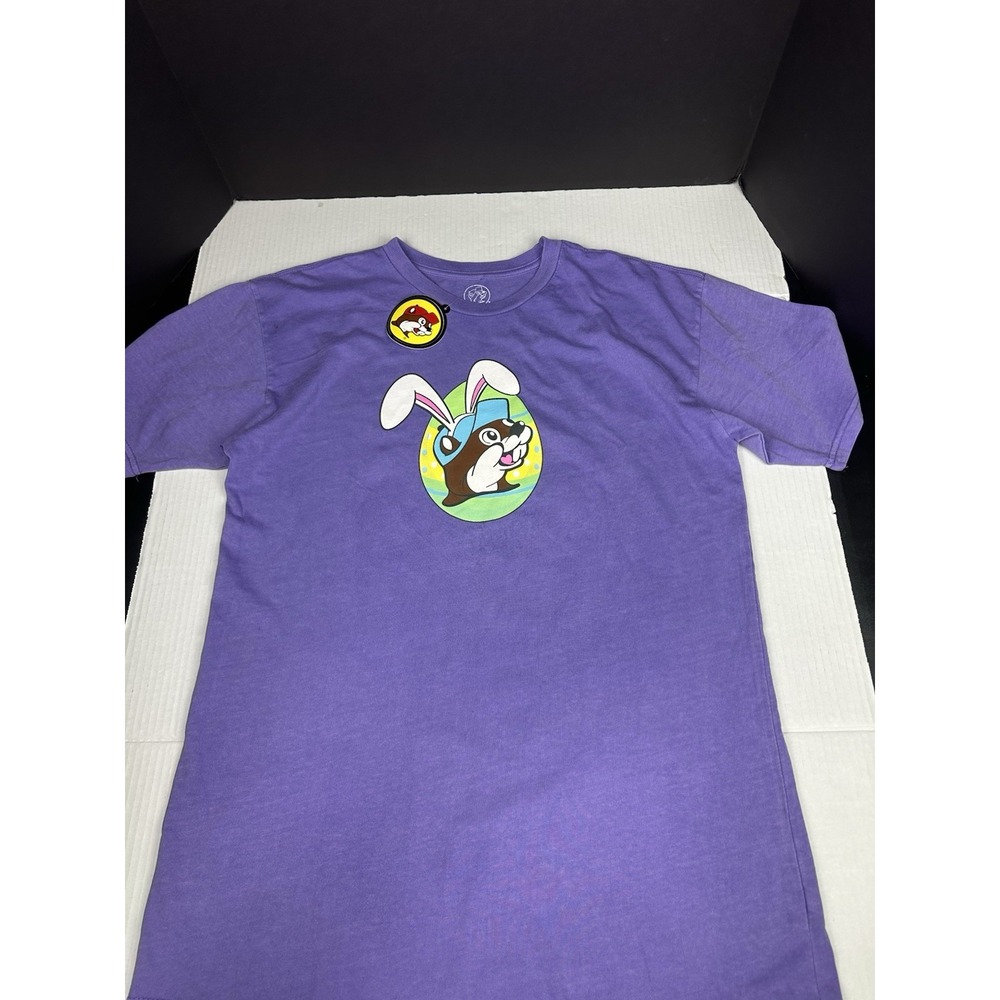 Buc-ee's T-Shirt Unisex Large Purple Easter 2025 Beaver Nuggets Graphic Tee